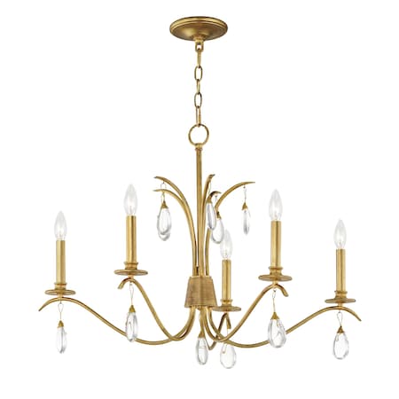 Maxim Lighting Eden 5-Light Chandelier, Charcoal Gold Leaf 12745CHGL